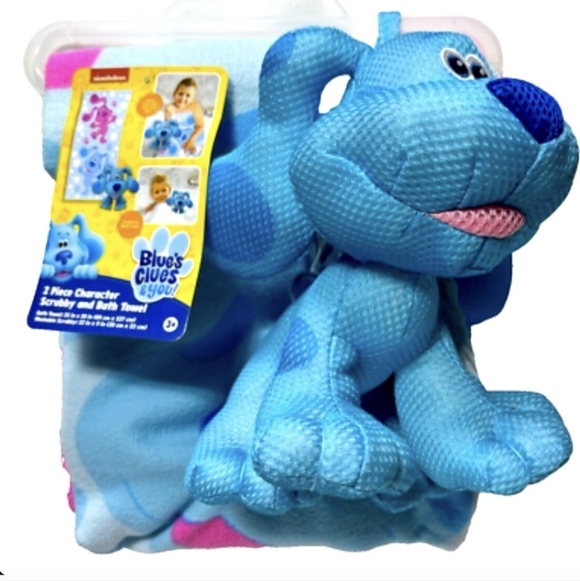 Blue's Clues & You Bath Time Fun 2 Piece Character Scrubby & Towel New! - Picture 2 of 9